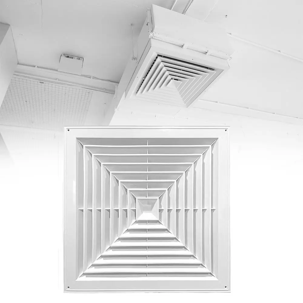 Ceiling Air Vent Grille Square Ventilation Cover Bathroom Duct Heating Vents Toilet Cooling Vents Kitchen Silent Exhaust Fan
