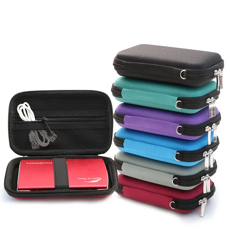 Electronics Accessories Storage Power Bank Bag Case Shockproof Hard Drive Case 2.5 Cable HDD SSD Travel Cable Organiser Bag