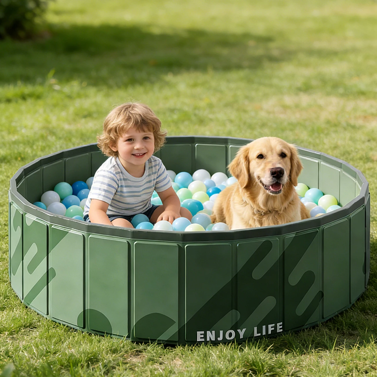 1PC Large Foldable Ball Pit Play Pool, Pet Swimming Pool for Indoor and Outdoor, Portable Game Space for Home or Party