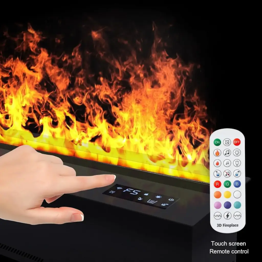 3D Atomized Fireplace with Colorful Steam Flame ECO Smart Home Indoor Decorative Water Vapor Mist Intelligent Electric Fireplace