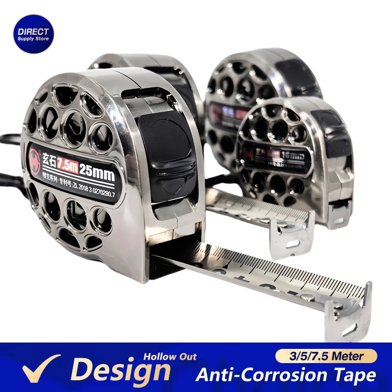 3/5/7.5M Waterproof Tape Measure – High Precision Anti-Corrosion Retractable Ruler for Woodworking DIY Household & Construction