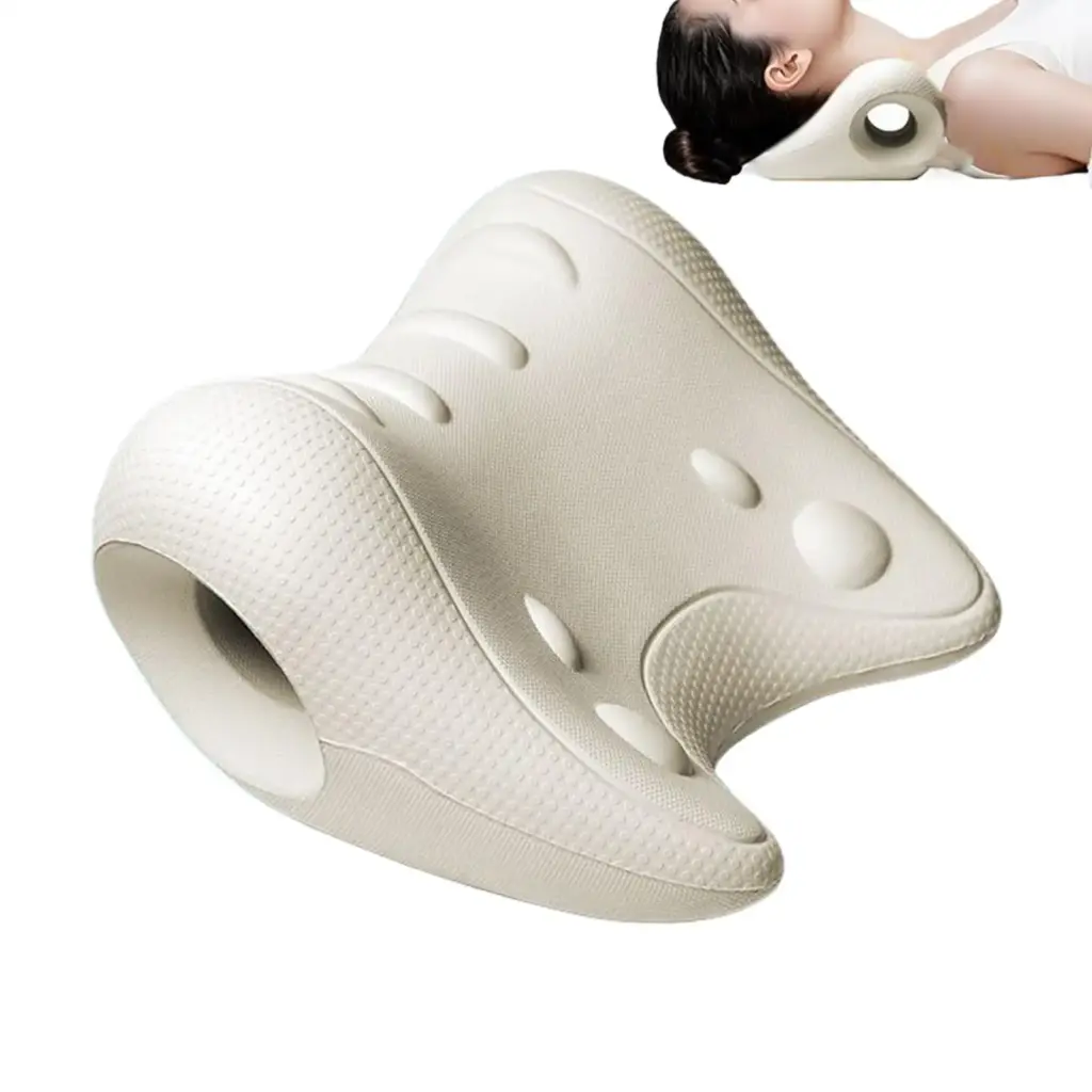 Neck Massage Pillow U Shape Ergonomic Massage Pillow Neck Massager for Relief Correction Support Muscle Relaxation Comfort Home
