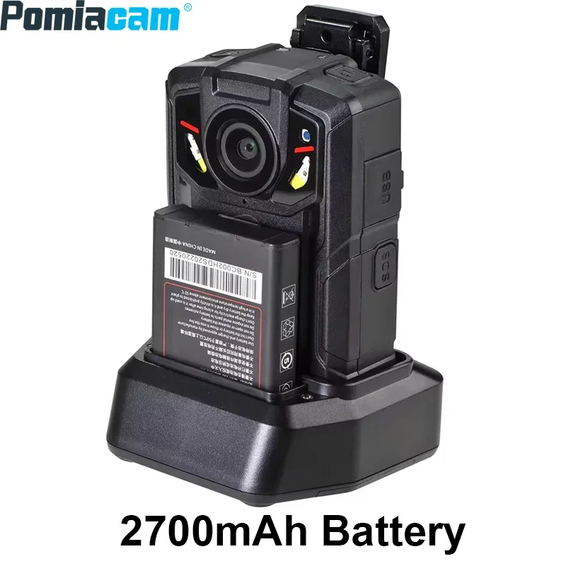BC102 Body Camera 4G/LET WIFI GPS 1512P Wearable Body Worn Camera Streaming Live Two-way Audio 2700mAh Battery