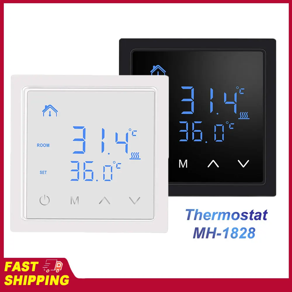 16A Floor Heating Temperature Controller Smart Thermostat Tool with LED Touch Screen 85-265V Electric Heating Control
