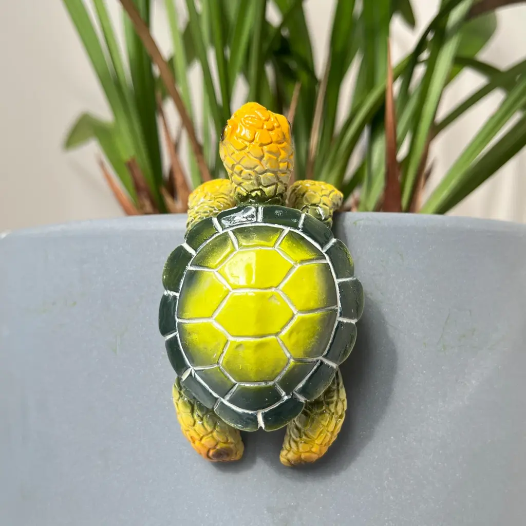 1Pc Little Turtle Resin Ornament, Coastal Home Theme, Christmas Gift for Mom Turtle Statue Decorative Craft, Coastal Beach Decoration, Home Office Decoration