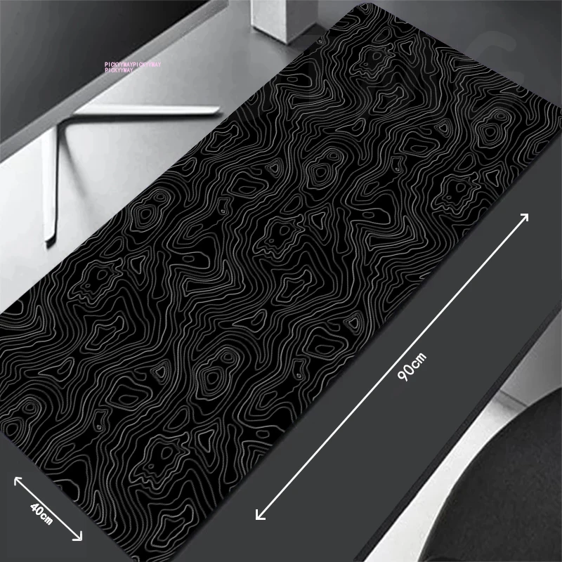 Mouse Pads Black White Line Gaming Mousepads 400x900 Large Mousepad Gamer Natural Rubber Mat Company Desk Pad Design For Gift