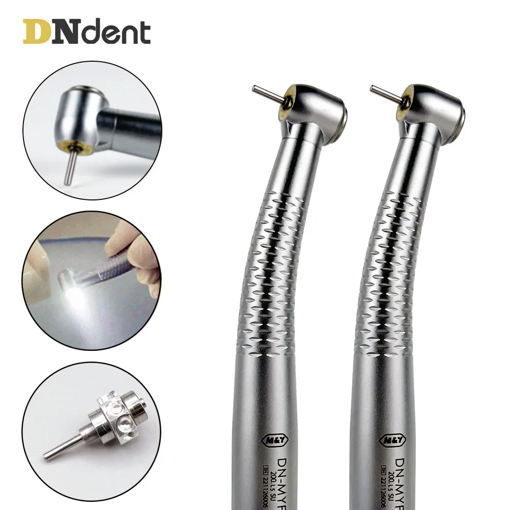 Dental 5 LED Light High Speed Handpiece Shadowless E-Generator Air Turbine for Dentist 2/4 Hole 5Water Spray Dentistry Equipment