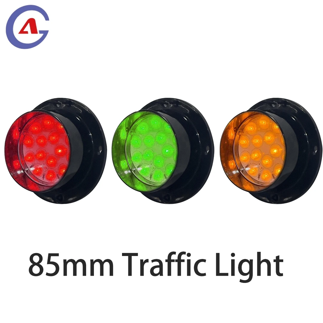 Traffic Light 85mm | Red Yellow Green LED Traffic Light | PC Housing | DC 12V | 85mm Diameter| IP65|waterproof|High quality