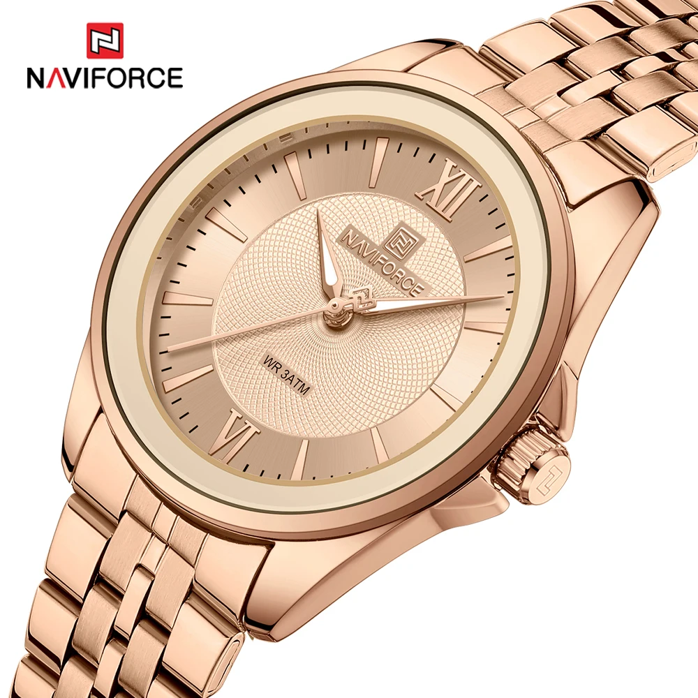 NAVIFORCE Elegant Quartz Ladies Wristwatces Fashion Luxury Waterproof Luminous Watches Womens New Relojes Watch