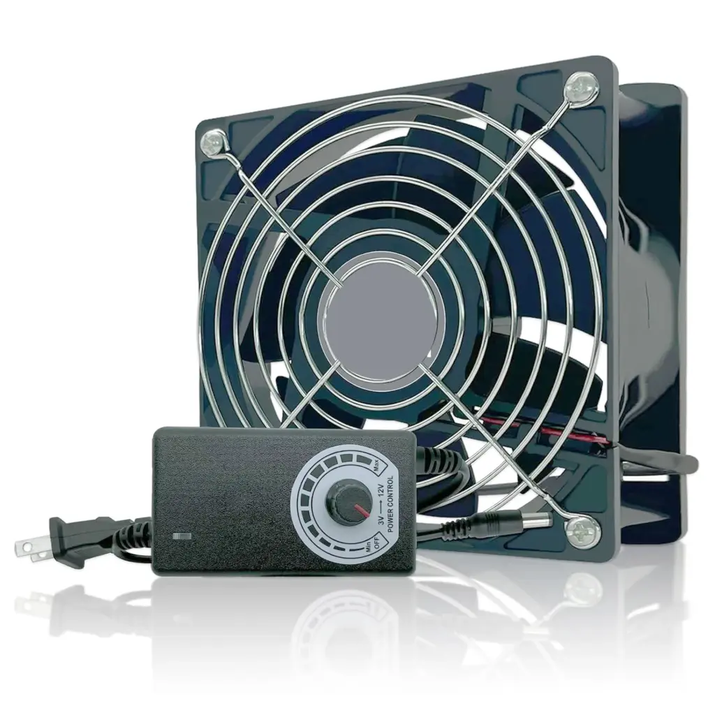 High Speed Axial Muffin Fan 110V 120V AC 120mm x 38mm Dual Ball for DIY Cooling Ventilation Exhaust Projects