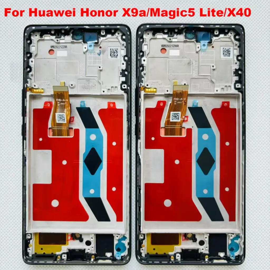 6.67'Original AMOLED For Huawei Honor X9a LCD Magic5 Lite Display Screen Touch Digitizer For Honor Magic 5 lite 5G X40 Frame