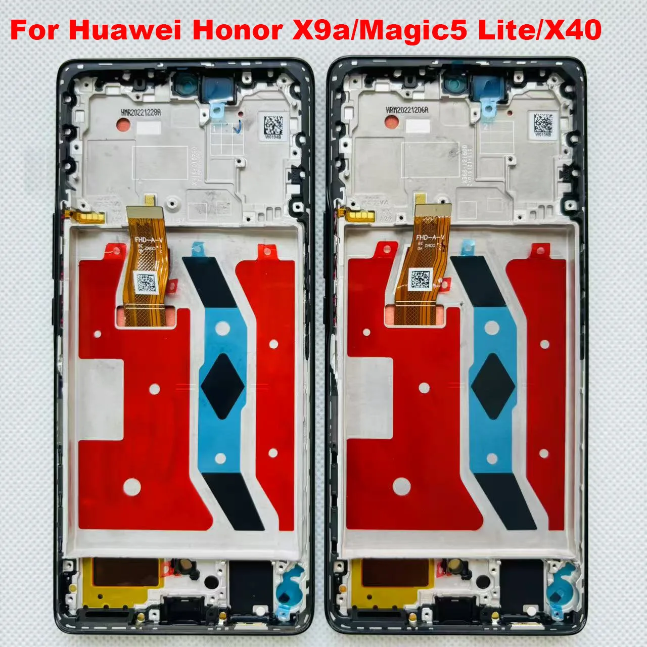 6.67'Original AMOLED For Huawei Honor X9a LCD Magic5 Lite Display Screen Touch Digitizer For Honor Magic 5 lite 5G X40 Frame