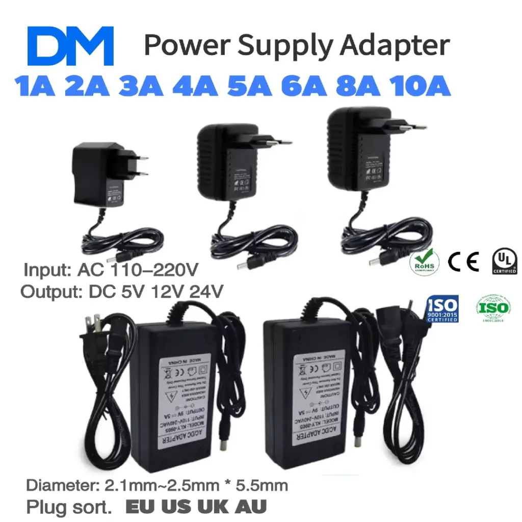 Switching Power Supply AC 110-220V to DC 5V 12V 24V 1A 2A 3A 4A 5A 6A 8A 10A Power Supply Adapter