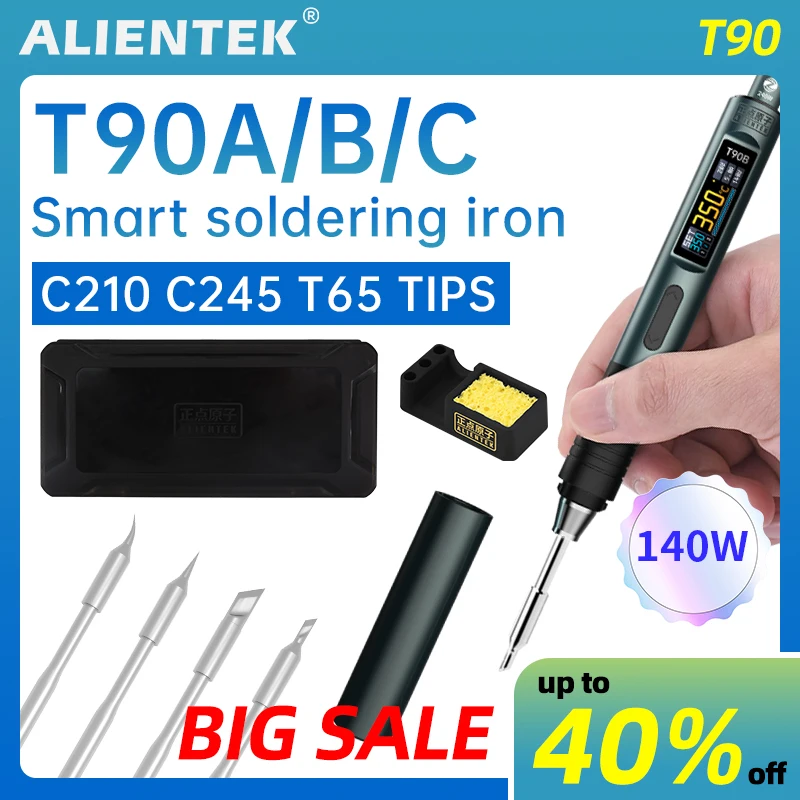 ALIENTEK T90B Soldering Iron T245/T210/T65 series optional T80 new Version Adjustable Temperature Welding Solder Tool