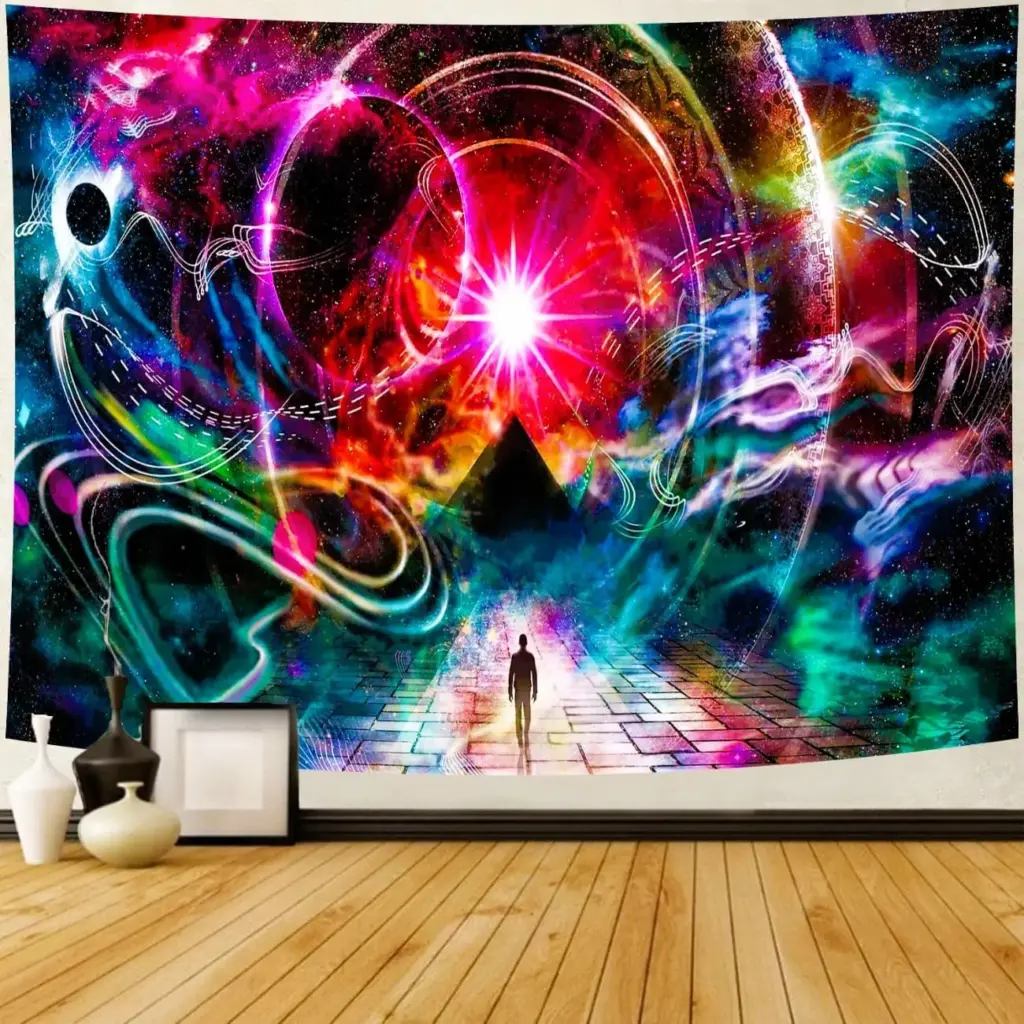 Tapestry Galaxy Universe Starry Sky Wall Hanging Tapestry Milky Outer Space Abstract Psychedelic Nebula Headboard for Bedroom