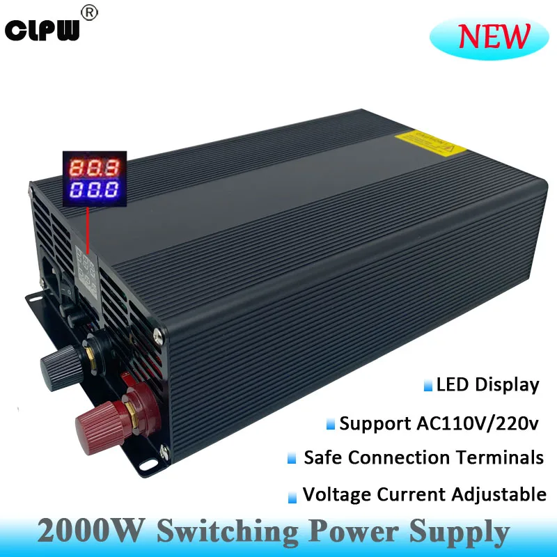 CLPW AC To DC Regulate 2000W 24V 28V 36V 48V 60V 72V 80V 90V 100v LED Display Battery Charger Adjustable Switching Power Supply