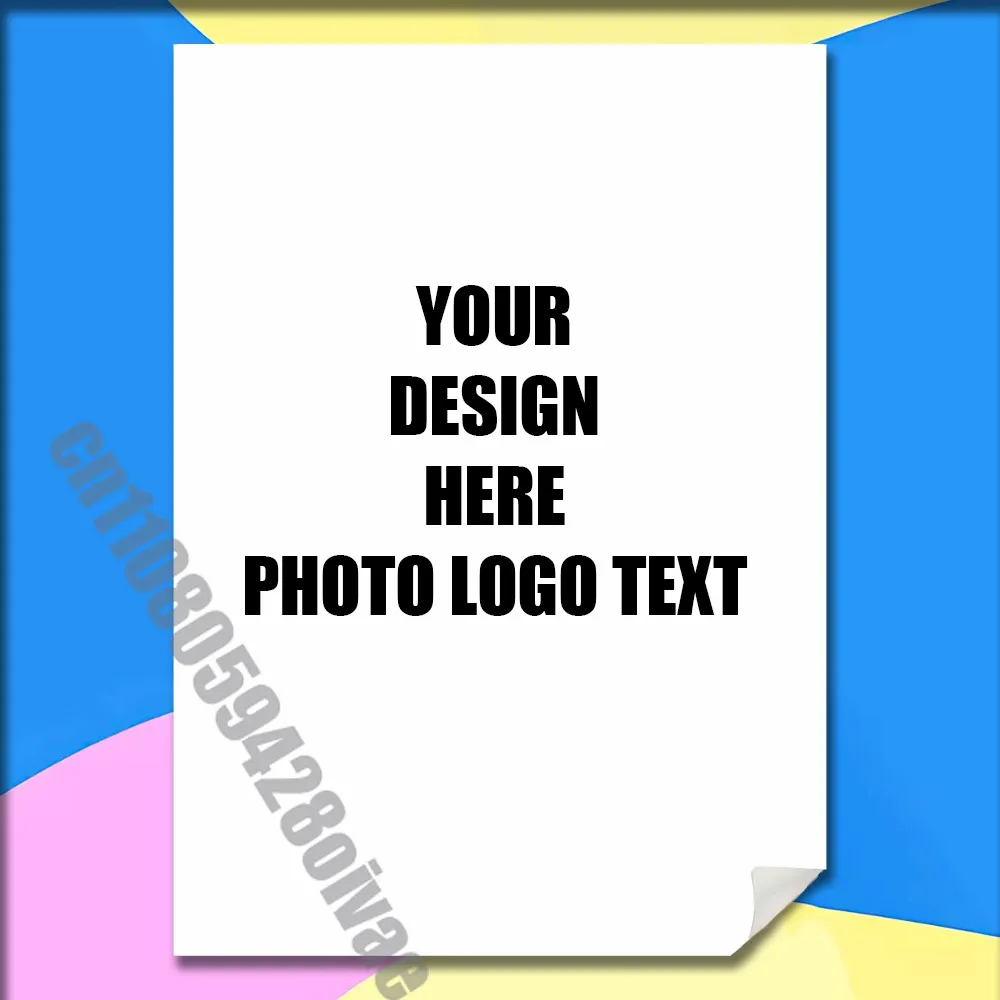 Customize Commission Custom Photo Logo TEXT Tailor Made Poster Wall Murals Cover Self-adhesive Decoration Sticker Playbill Case