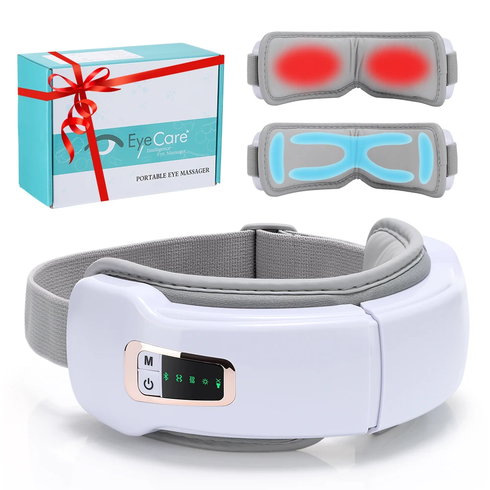 Foldable Eye Air Pressure Massager Airbag Vibration Massage Hot Compress Bluetooth Music Relieve Eye Dry Fatigue Smart Glasses