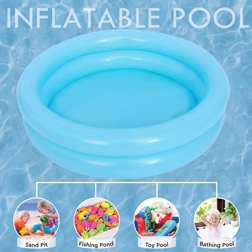 Round Inflatable Baby Toddlers Summer Swimming Pool Portable Inflatable Children Little Pump Pool Indoor Outdoor for 0-3Y Kids