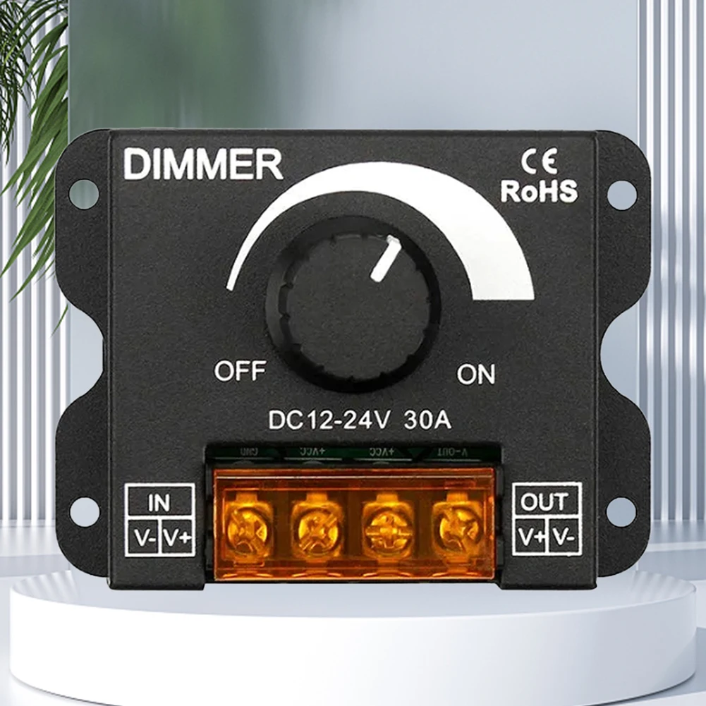 DC 12V-24V LED Dimmer Switch PWM Digital Stepless Dimming LED Brightness Regulator for Lamp Strip Single Color Lamp
