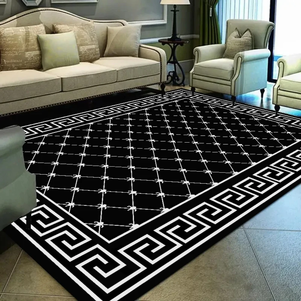 Nordic Light Luxury Carpet Living Room Sofa Bedroom Rugs Modern Office Simple Style Large Nonslip Washable Floor Mats Home Decor