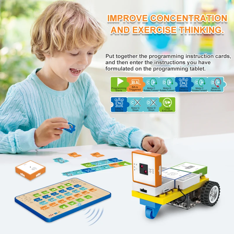 Educational Logic Building Blocks Set for Kids - Electronic Construction Programming Toy for Learning Physical Computing
