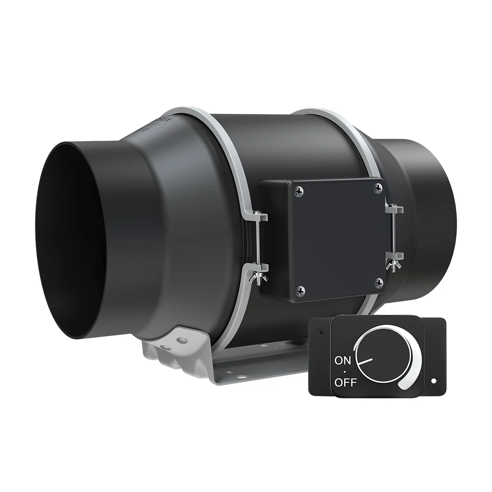 FANSEXPERT 4/6/8 Inch EC Inline Duct Fan High-Performance HVAC Hydroponics EC Plastic Duct Ventilation Exhaust Fan