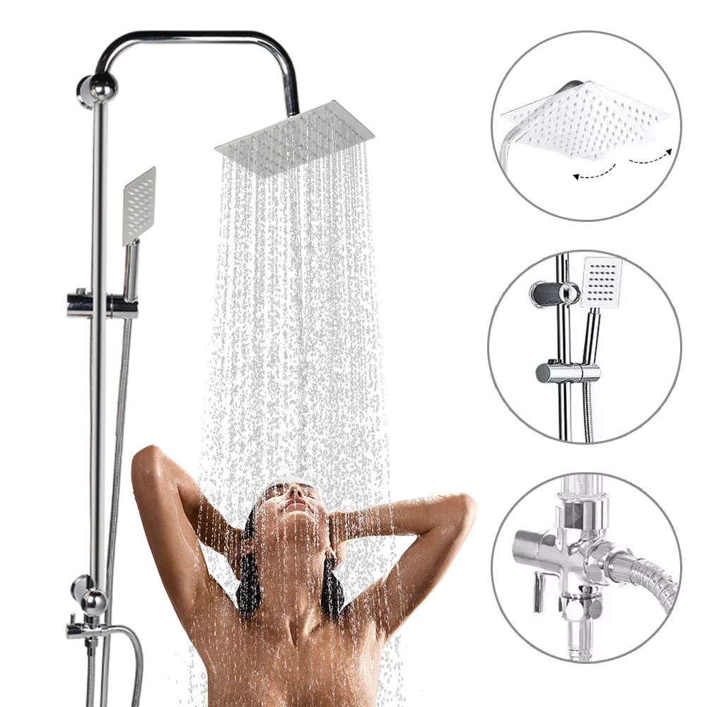 Bathroom Shower Faucet Set Shower System Set Hot Cold Showers Mixer Rainfall Shower Bathroom Accessories