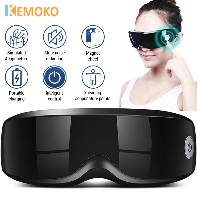 Eye Massager 9 Modes Magnetic Therapy Vibrator Smart Eye Massage Instrument Removal Relieves Fatigue Eyeball Massage Health Care