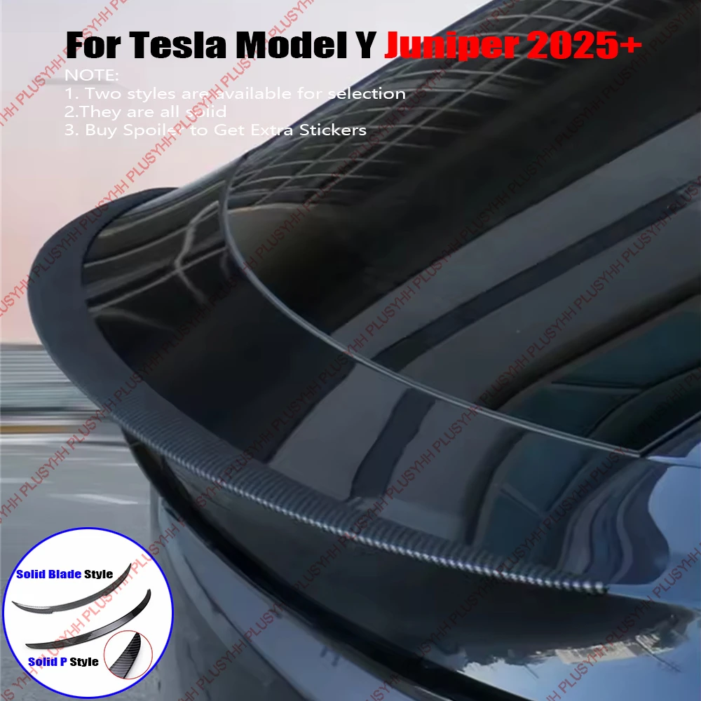 ModelY Juniper 2025 Spoiler Solid Style For Tesla Model Y 2026 Accessories Rear Trunk Wing Diffuser Auto Exterior Parts HOT SALE