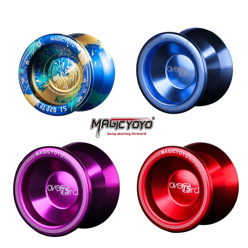 Professional Magic Yoyo T5 Overlord Aluminum Alloy Metal Yoyo 8 Ball KK Bearing with String for Kids Outside Sports Toy