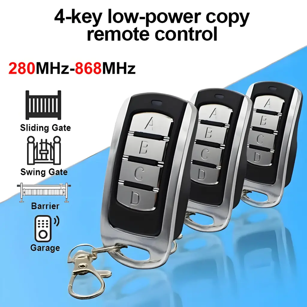 Self-copy Multi Frequency 280 to 868 MHz 4 in 1 Garage Gate Remote Control Duplicator Keychain Barrier Fixed Rolling Code Clone