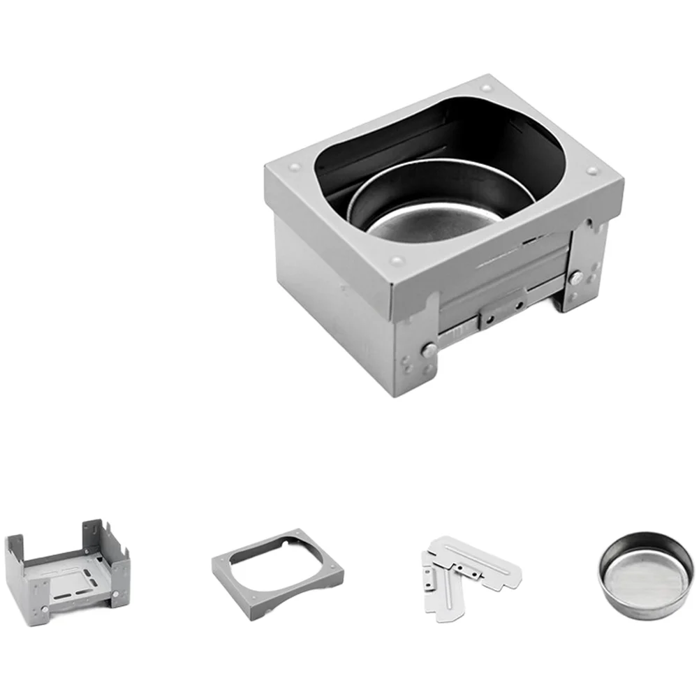 Outdoor Camping Portable Foldable German Solid Fuel Stove For Picnic Cooking Lightweight Compact Design With Accessories