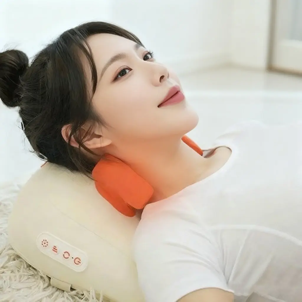 SPA Portable Pillow Massager Lazy Person Leading Shoulder Professional Super Strong Neck Massage Wireless Warm Pillow Type Massa