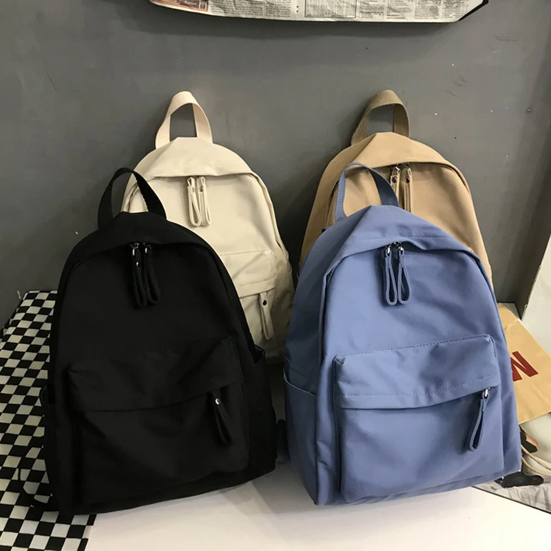 Unisex Fashion High Capacity Backpack Men High School Computer Travel Backpacks Trend Solid Color Schoolbag for Women Package