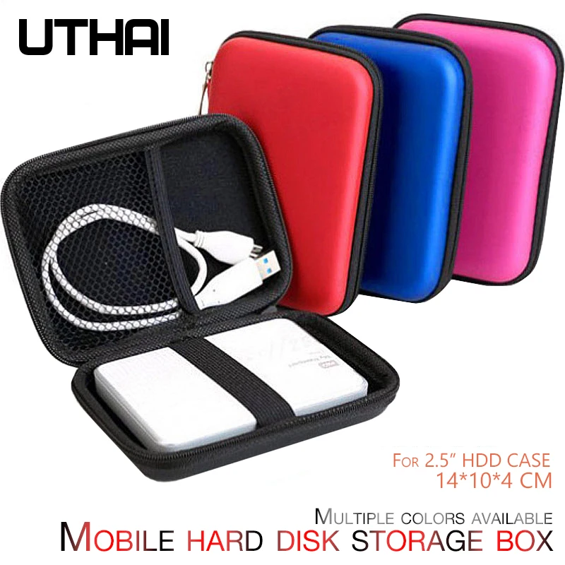 UTHAI T27 External USB Hard Drive Storage Bag 2.5-Inch HDD Carrying Case Protective Cover for Laptop PC Hard Drives