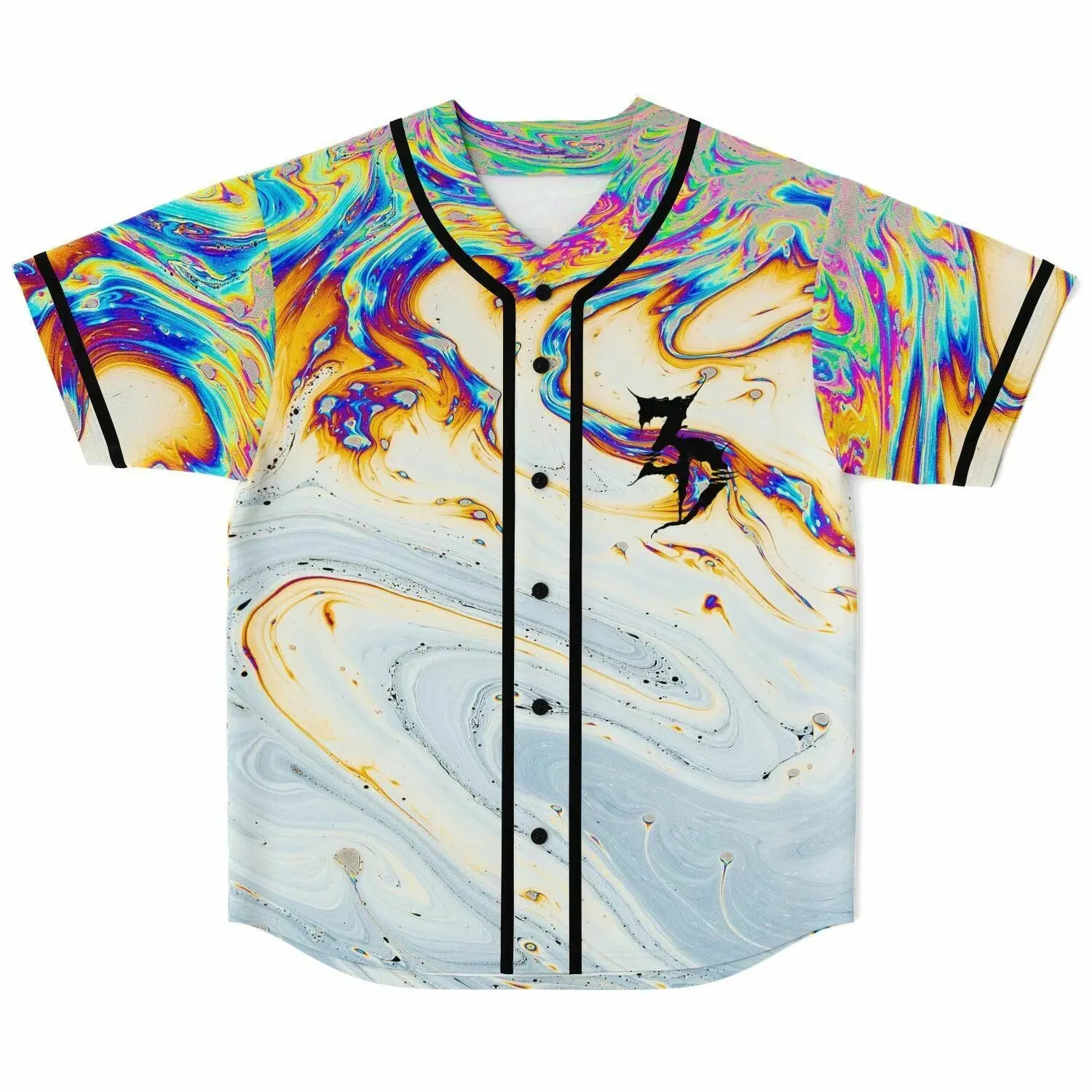 Zeds Dead Acid trip Baseball Jersey Harajuku Thin button Baseball Uniform Baseball Jersey Fro EDM Style13
