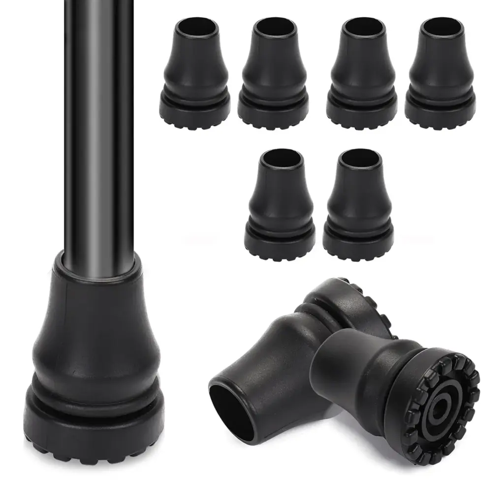 16/19/20/22mm Cylindrical Particle Anti Slip Panel Walking Stick Crutch Cane Bottom Pads Cover Climbing Hiking Trekking Pole Tip