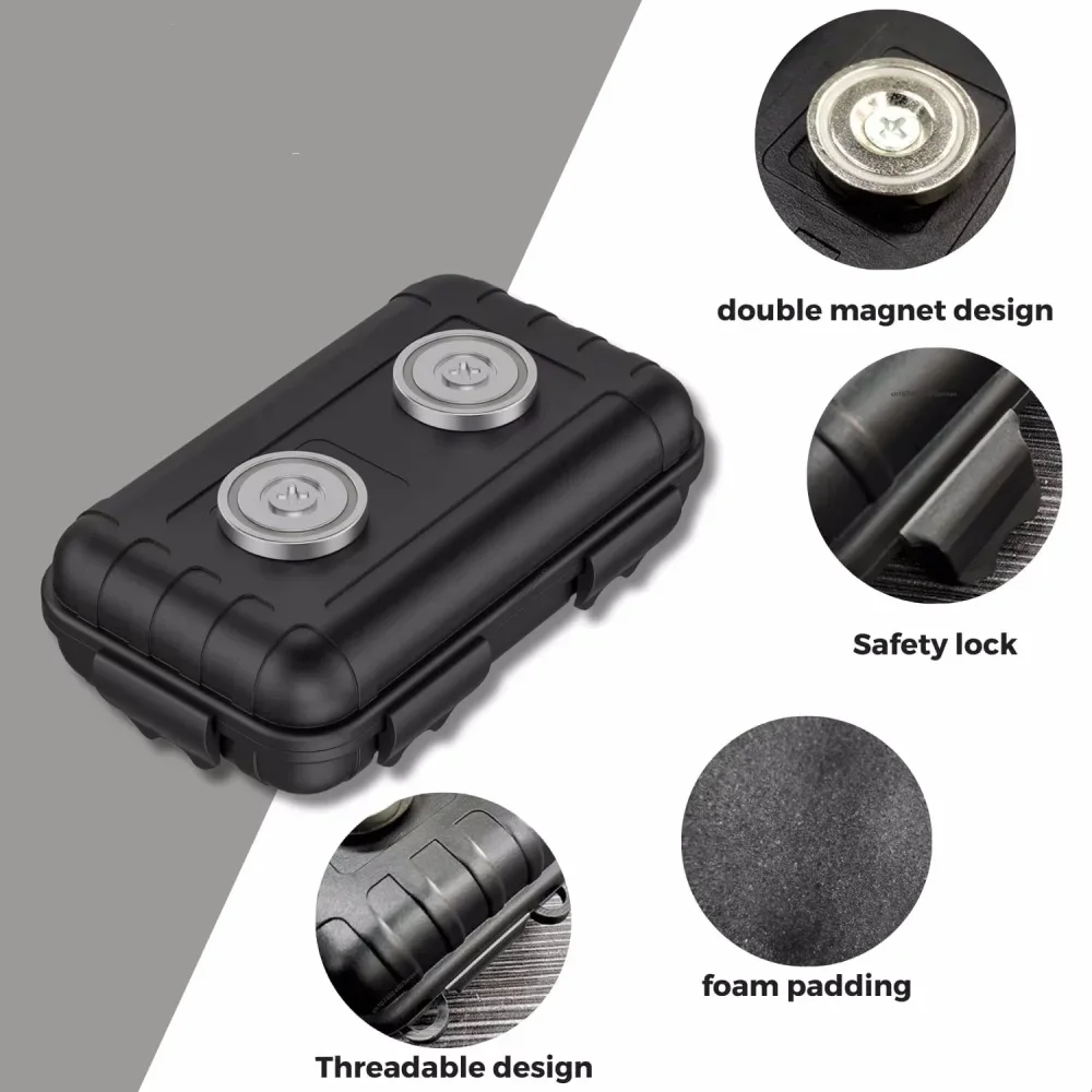 1Pcs Upgraded New Magnetic Key Holder Waterproof Under Car Hide Key Box Rustproof Key Hider Multifunctional Box for Spare Box