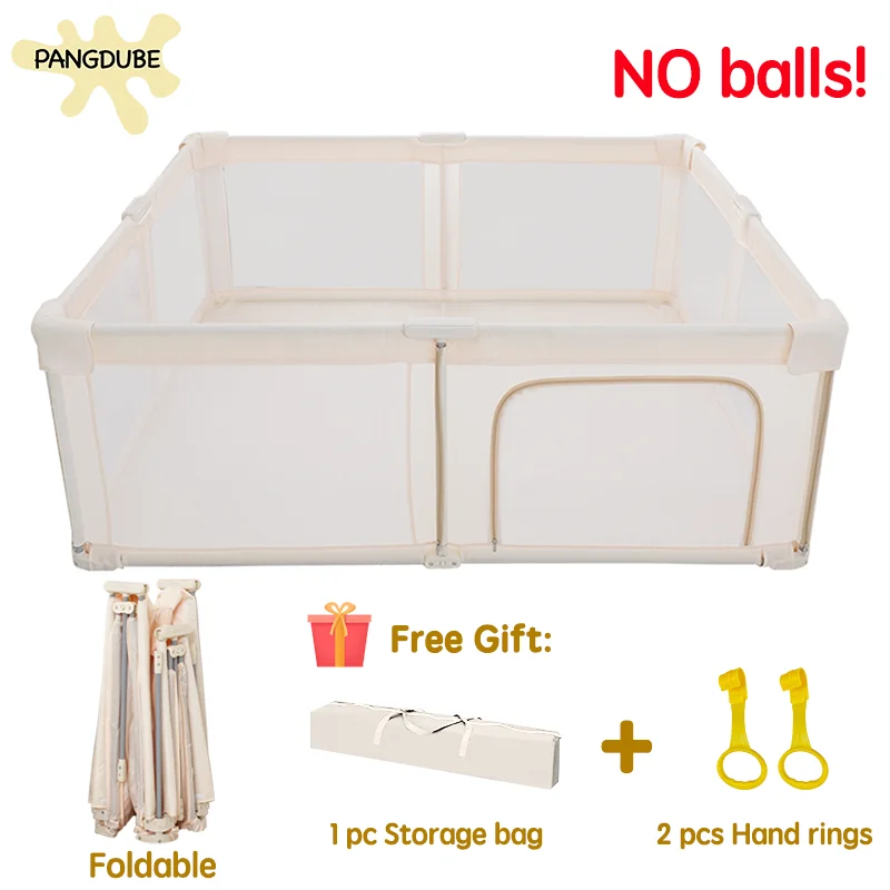PANGDUBE New Arrival Foldable Baby Playpen Portable Fence Baby Activity Playground 150×180×70cm,180×200×70cm Dry Ball Pool Pit