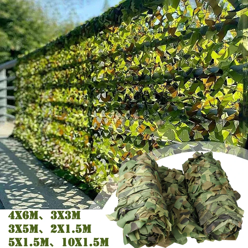 Camouflage Netting Outdoor Camping Sunshade Mesh Camo Net for Garden Buildings Fencing Trellis Covers Privacy Cloth Sun Shelter