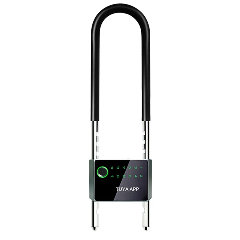 ZIZI Waterproof Control Bicycle U Shape Lock Smart Bike Lock With TUYA APP Passcode Fingerprint Safe Electronic Lock