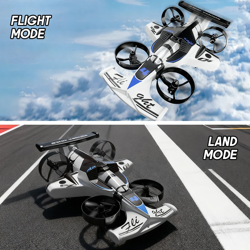 2in1 Mini Drone Air-Ground Flying Car 2.4G Dual Mode Quadcopter Racing Professional RC Car Children Off-Road Toy Kid Adult Gifts