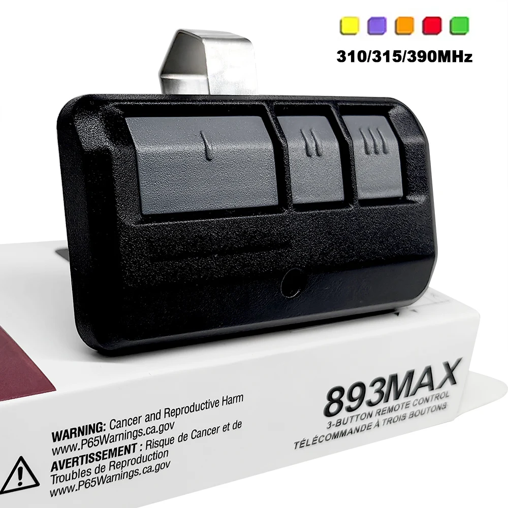 893MAX Universal for 370LM 371LM 372LM 373LM 893LM 971LM 953ESTD 83LM 890MAX 850CB Garage Door Opener Remote Control