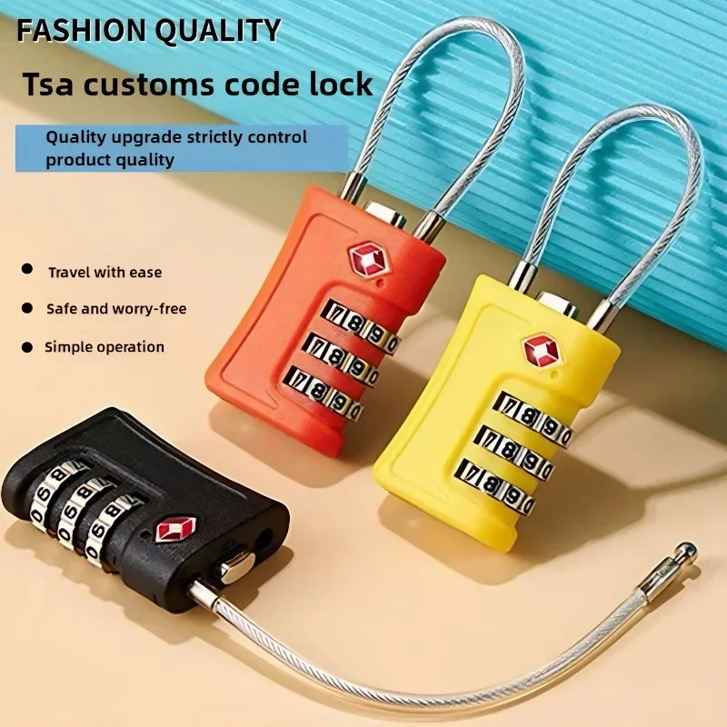 New TSA Customs Colorful Code Lock for Travel Luggage Password Changeable Lock Contrast Color Design Padlock Cabinet Locker