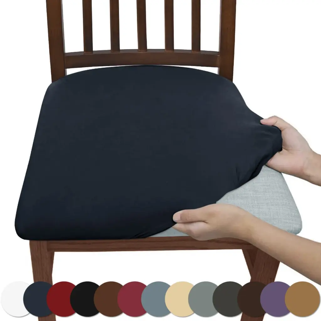 1/4/6pcs Solid color elastic milk silk stool cover, dustproof chair cover, hotel home chair cover decoration and beautification