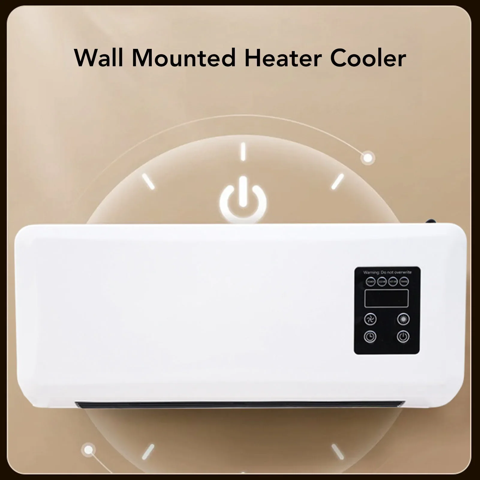 Simple Air Conditioner Fan Space Saving Versatile Portable Wall Mounted Heater Fan Low Noise Easy To Operate for Bathroom
