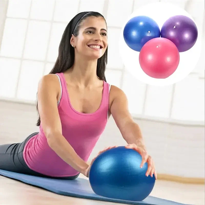 1PCYoga Exercise Balls 25CM Pilates Ball Thickened Explosion-proof Pilates Exercise Inflatable Yoga Ball Indoor Balance Training