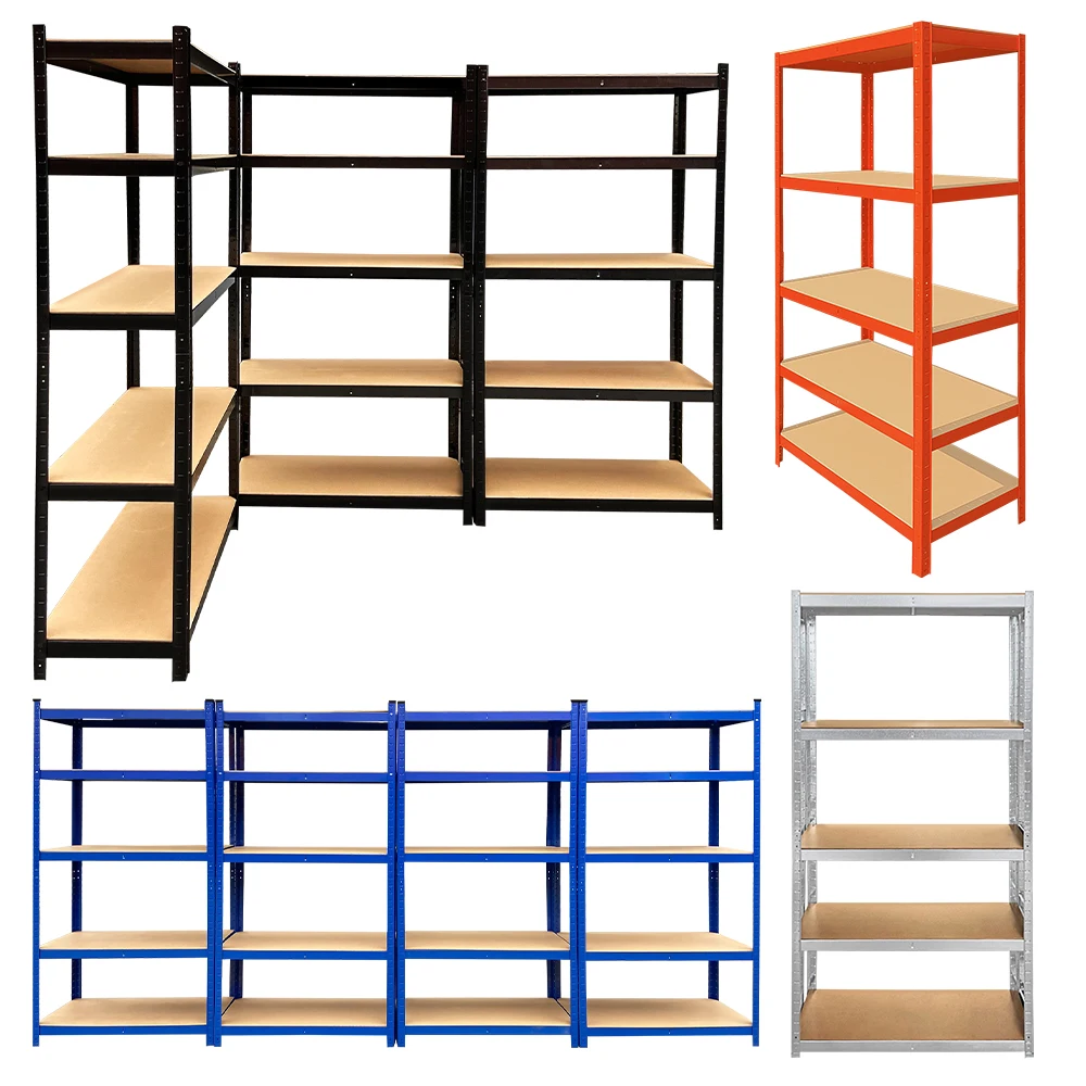 5 Tier Heavy Duty Galvanised Adjustable Shelf Racking Unit Storage Rack 875KG Capacity Metal Shelves Workshop, Shed, Office,Home