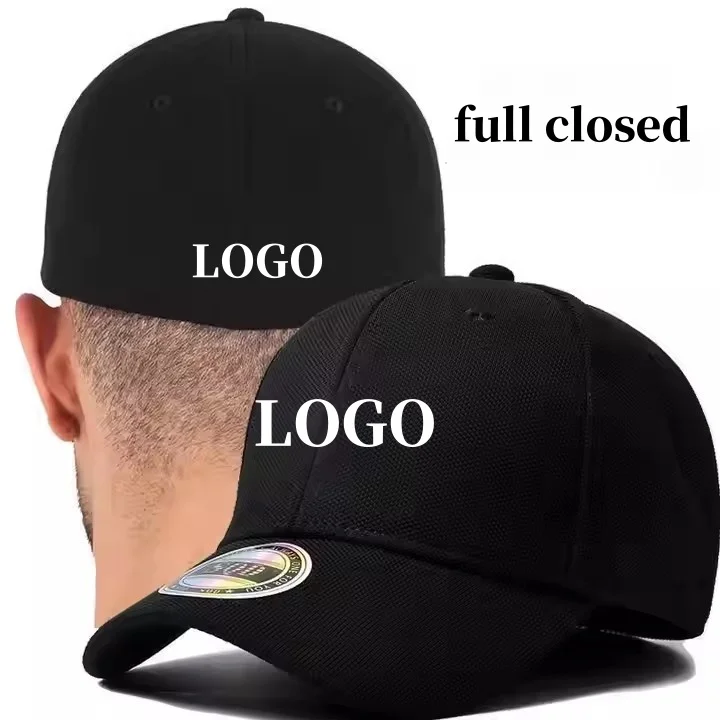 Custom Embroidery logo Back Closed Sport Golf Hat Outdoor Casual Fitted Baseball Caps Women Men Hip Hop Snapback Visor Casquette